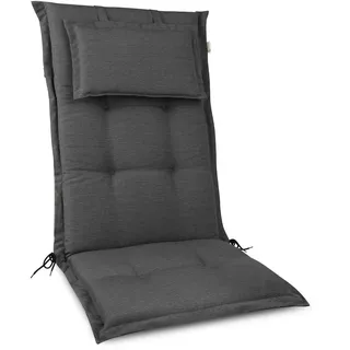 Beautissu Hochlehner Auflage 120 x 50 x 7 cm grau 1 St.
