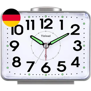 Analog Seniorenwecker Mit Nachtlicht, 4 Zoll Großes Zifferblatt, Tischuhr Mit Sc