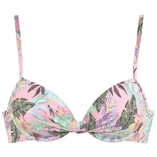 S.Oliver Bügel-Bikini-Top Damen rosa-bedruckt Gr.40 Cup D