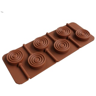 Zonfer 1pc 6 Cavity Silikon Lollipop Schimmel, Schokoladen-Form, Bakeware Silikon-3d Handgemachte Lolly Süßigkeit Schokolade Mould