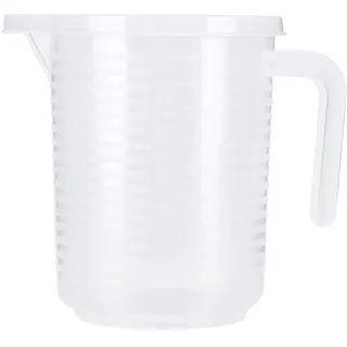 Fdit Kunststoff Messbecher 500 ml/1000 ml Durchsichtigen mit Deckel Küche Kochen Backen(1000ML)