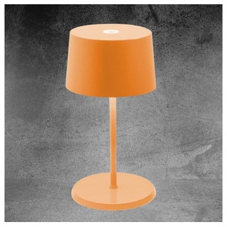 Zafferano LED Tischleuchte LED Akku Tischleuchte Olivia Mini in Orange 2,2W 150lm IP65, keine Angabe, Leuchtmittel enthalten: Ja, fest verbaut, LED, warmweiss, Tischleuchte, Nachttischlampe, Tischlampe orange