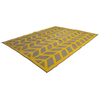 Bo-Camp Hudson Outdoor-Teppich, gelb/grau, 350x270cm