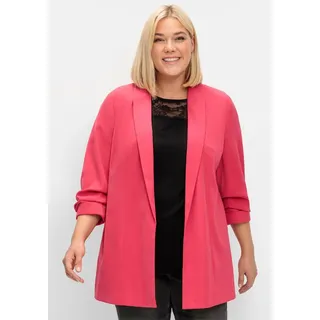 sheego Blusenblazer Longblazer rosa 50