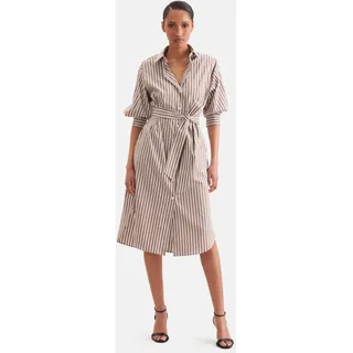 Seidensticker Sommerkleid Gestreift Braun 34