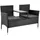 133 x 63 x 84 cm schwarz inkl. Tisch