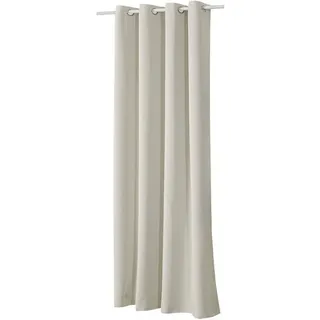Woltu Verdunklungsvorhänge Gardinen mit Ösen 250g/m2 Dicke Vorhänge Blackout Curtains Wohnzimmer Schlafzimmer, 135x225 cm Beige (1 Stück)