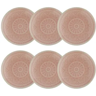 BUTLERS Teller-Set rund 14 cm pink 6er Set
