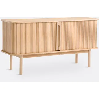 La Redoute Interieurs Sideboard Wapong Mit 2 Schiebetüren, Niedrig Und Breit Natur