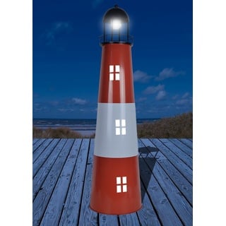 Jürgen Westerholt GmbH LED Solarleuchte LED Solar-Leuchtturm Außendekoration Garten Leuchtturm, LED fest integriert, Dämmerungssensor, freistehend 80 cm