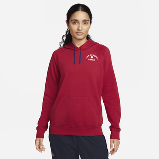FC Barcelona Essential Nike Fleece-Hoodie für Damen - Rot, M (EU 40-42)