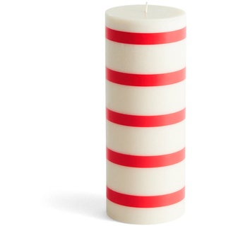 HAY - Column Kerze, M, off-white / red