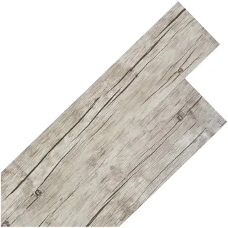 vidaXL Bodenplanken 18 pcs Hellgrau 2,51 m2 PVC