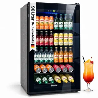 freeze. 90L Getränkekühlschrank 90 l 850 mm hoch Schwarz