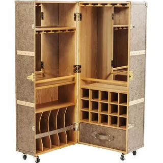 Kare Design Schrankkoffer Bar West Coast, Hausbar, Kofferbar rollbar, 154x60x60cm (H/B/T)