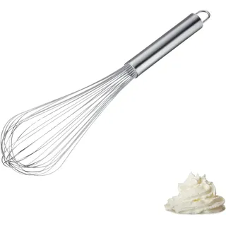 Westmark Schneebesen Pro – Flexibler Rührbesen aus Edelstahl – Praktischer Quirl für Eier, Teig & Co – Aufschlagen, Rühren & Vermengen – Silber, 38 cm