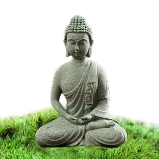 Richolyn Buddha-Statue aus Stein | Meditationsstatue Buddha Yoga | Dekoration des Hauses Innen Außen Exquisit und kreativ Garten