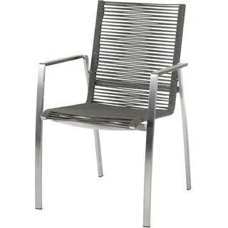 Diamond Garden Atlanta Stapelstuhl 56,5 x 45 x 91 cm Mocca/Teak 3 St.