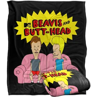 Beavis and Butthead Überwurfdecke, seidig, superweich, 152 x 127 cm