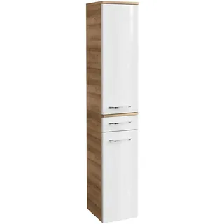 Fackelmann Milano Hochschrank 30,5 x 165,5 x 32 cm Weiß/AsEi Holz