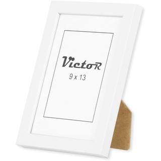 VictoR Bilderrahmen Nolde Weiß in 9x13 cm, Leiste 11x13mm, Holzrahmen, Bilderrahmen Holz