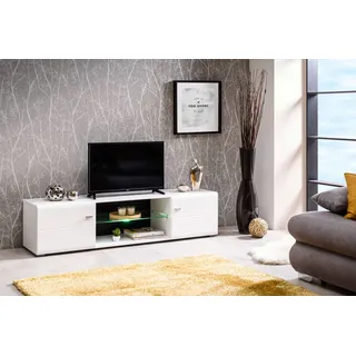 INOSIGN Rex TV-Kommode TV-Lowboard 170 cm Weiß Hochglänzend Kunststoff/Metall/MDF/Holzwerkstoff