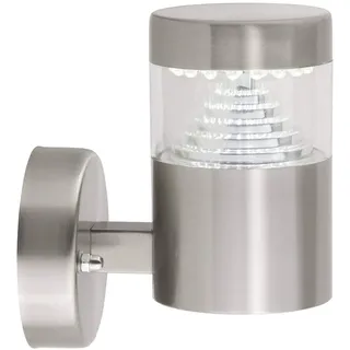 Brilliant Außenwandleuchte Edelstahl 15 cm x 7,5 cm inkl. 6 W LED silber