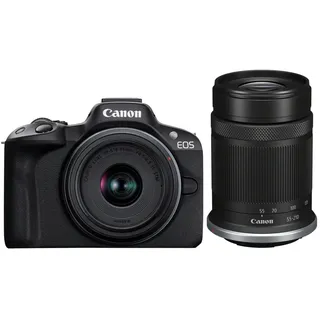 Canon EOS R50 schwarz + RF-S 18-45 mm + RF-S 55-210 mm