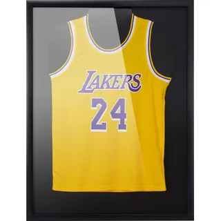 Objektrahmen 60 x 80 cm, Aluminium Bilderrahmen schwarz mit Plexiglas, Trikotrahmen zur Aufbewahrung ihres Fussballtrikot, 3d Rahmen tief für Obje... - Schwarz