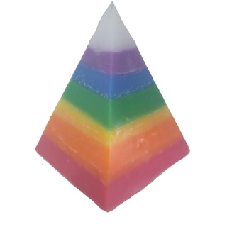 Pyramidenkerze in Regenbogenfarben, 7 Erzengel