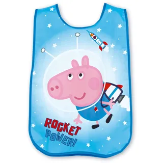 ARDITEX Ärmelloser Schürze GEORGE VON PEPPA WUTZ 40x33 cm – Einheitsgröße 2–4 Jahre – PVC mit seitlichen Gummibändern – Ideal für Basteln und Aktivitäten im Kindergarten oder zu Hause