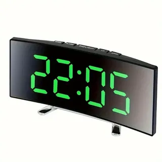 LED Wecker Digitaler Alarmwecker Temperatur Uhr Schlummerfunktion Tisch Uhr Grün - Grün
