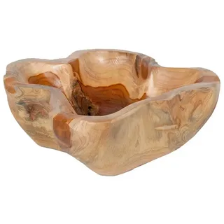 LebensWohnArt Dekoschale Teak Schale DEEP BOWL Natural