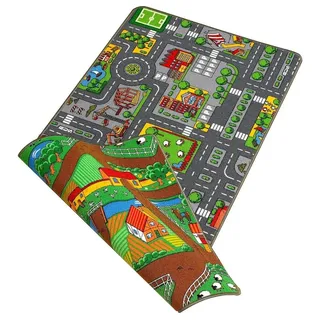 Sombo City Farm Kinderteppich 100 x 190 cm bunt