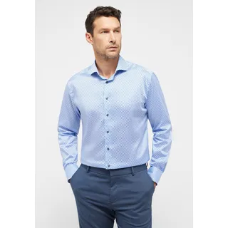 Langarmhemd ETERNA "MODERN FIT" Gr. 42, verlängerte Ärmellängen, blau Herren Hemden Langarm