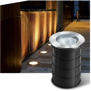 WZYJLyds Einstellbar Bodenstrahler Außen COB Super Hell LED Bodeneinbaustrahler Akzentbeleuchtung Im Freien zur Beleuchtung Von Palmen, Bau Von Außenwänden, Steinmauern(Warm White light(85-265V),30W)