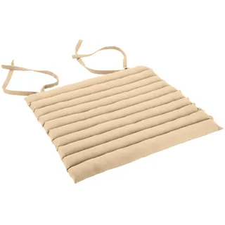 Alphadeco Sitzkissen Uni 40x40x6cm aus 100% Baumwolle - mehrere Farben - Stuhlkissen Sitzkissen Sitzauflage Eckbank (Beige, 45x45x5cm)
