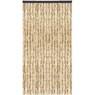 arsvita Flauschvorhang Ösen 80 x 185 cm Beige/Weiß 1 St