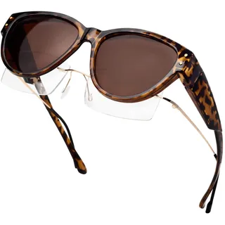 Face Shadow Überzieh Sonnenbrille über Normale Brille Polarisiert Cateye