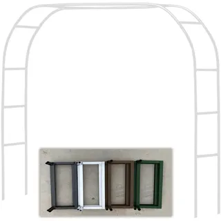 Generisch Rosenbögen Metall Torbogen Garten,Gartenbogen für Kletterpflanzen,Outdoor Rankhilfe Rankgitter Rankbogen Hochzeitsbogen mit Sockel Breit 1.4m,1.8m,2.4m,3.0m,3.5m(Weiß,L350xW40xH220cm)