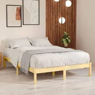 DYRJDJWIDHW tagesbett,Outdoor Bett,schrankbett,sofabett,schrankbett,Geeignet für SchlafzimmerMassivholzbett Kiefer 200x200 cm