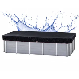 Solar Poolabdeckung Eckig 660 X 360 Cm, Schwarz, 200 G/m2 Pe