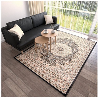 Orientteppich Oriente Teppich - Traditioneller Teppich Orient Beige Schwarz, Mazovia, 80 x 300 cm, Geeignet für Fußbodenheizung, Pflegeleicht, Wohnzimmerteppich beige|braun|schwarz 80 x 300 cm