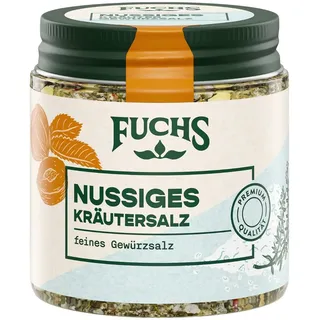 Fuchs Gewürze - Nussiges Kräutersalz | Gewürzsalz mit Haselnuss, Thymian & Salz | Crunchy Verfeinerung für Fleisch und Pasta-Gerichte | 60 g im wiederverschließbaren Gewürzglas