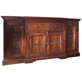Massivmoebel24 Sideboard 160 x 85 x 45 cm Dunkelbraun
