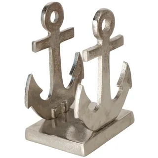 ReWu Serviettenhalter Anker aus Metall Maritim Serviettenspender Küchenzubehör Tischdekoration Barzubehör Serviettenständer 10 x 8 x 14 cm