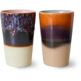 HKliving - 70's Teebecher 475 ml, dusk (2er-Set)