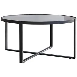 Tikamoon Couchtisch, Schwarz, Stein, Rund, 92x45x92 cm, Wohnzimmer, Wohnzimmertische, Couchtische