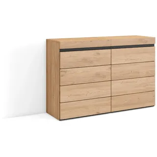 SKRAUT HOME Kommode 114 x 75 x 35 cm Eiche