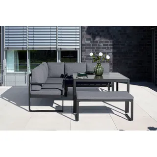 KETTLER Ocean Dining-Lounge, anthrazit/grau, 223 x 200 cm, inkl. Kissen, 0320831-7100